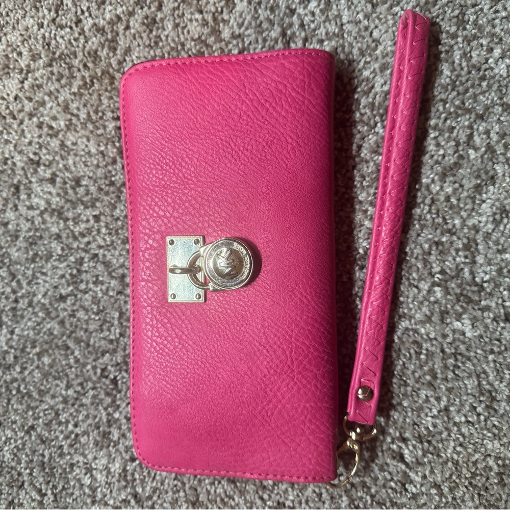 Michael Kors Pink Wristlet Clutch